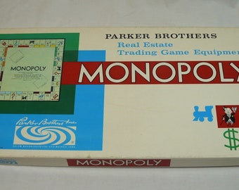 Vintage Monopoly Board Game – Complete Vintage Parker Brothers 1961 – Real Estate Trading Game