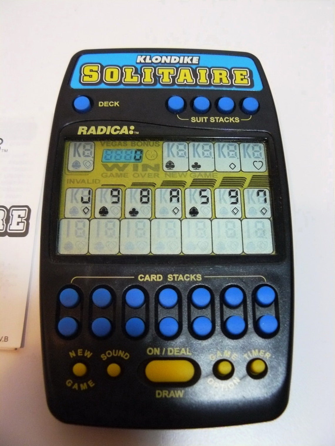 Radica Handheld KLONDIKE SOLITAIRE LCD Electronic Card Game Etsy