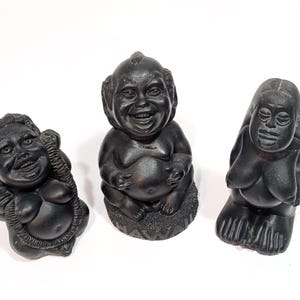 Vintage Coco Joe's Lava Resin Tiki Idols – Hawaiian Souvenir Set