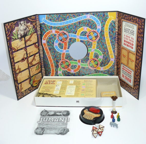 Vintage 1995 Jumanji Board Game Robin Williams Jungle Movie Etsy