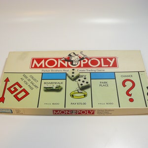 Monopoly Board Game Parker Brothers 1985 Classic Real Estate Trading Game Complete