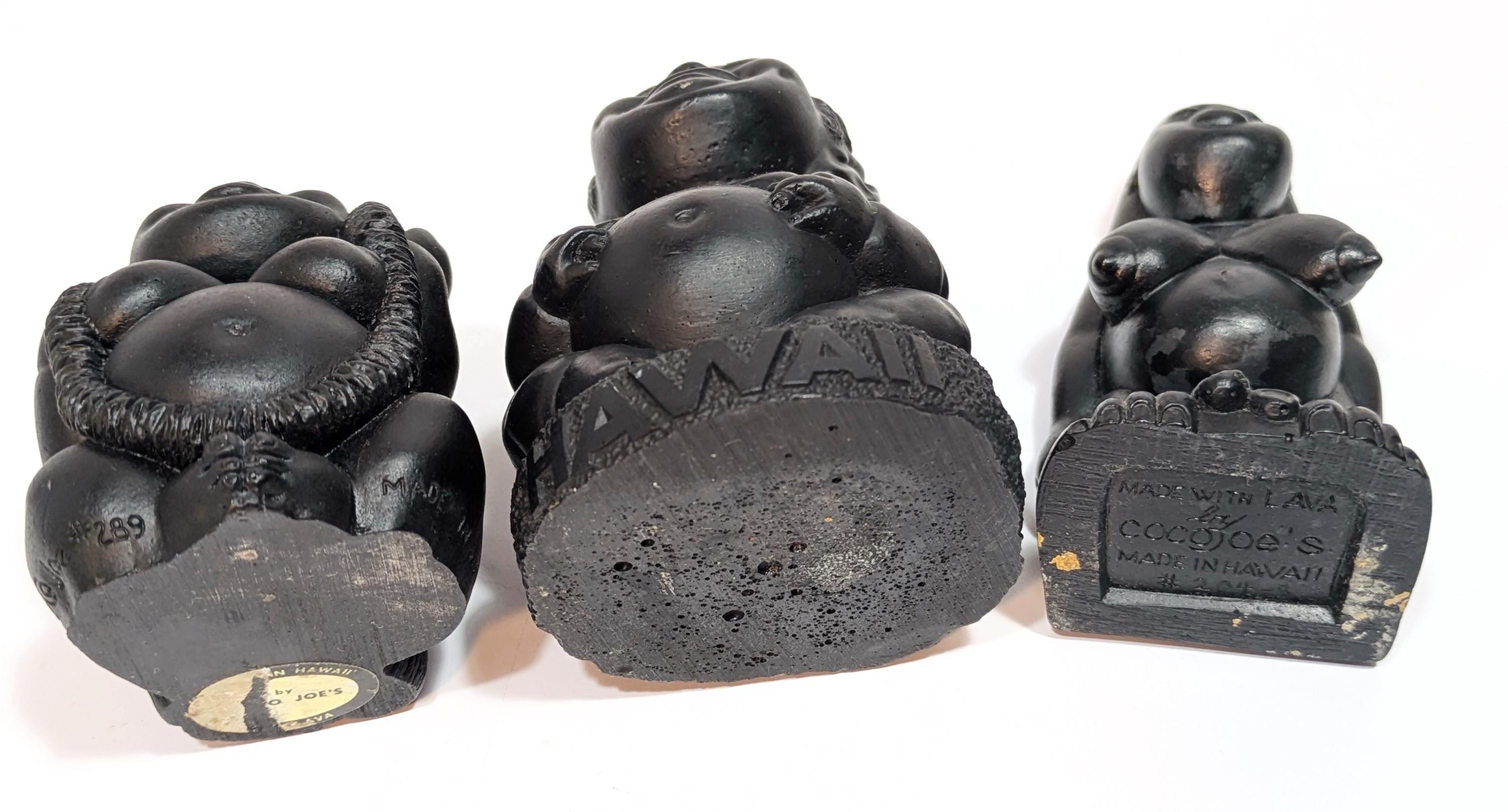 Vintage Coco Joe's Lava Resin Tiki Idols – Hawaiian Souvenir Set