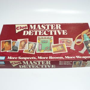 CLUE Master Detective Board Game 100% Complete - Vintage Parker Brothers 1988