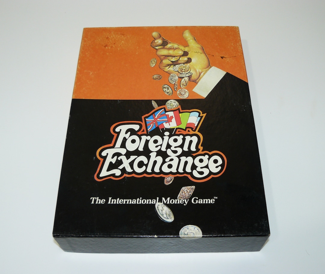 FOREIGN EXCHANGE Bookcase Board Game International Currency Avalon Hill