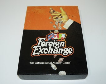 FOREIGN EXCHANGE Bookcase Board Game International Currency - Avalon Hill Bookcase - 1979 -Never Played - Unpunched