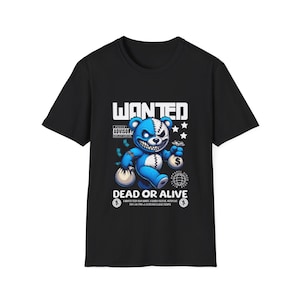 Vintage Cartoon Bear Graphic T-Shirt: Retro Style Unisex Tee