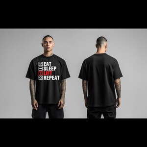 Gym Motivation T-Shirt | Eat Sleep Lift Rapport | Unisex Fitness Wear, Workout-T-Shirt, Geschenk für Fitness-Liebhaber, Bodycycling-Bekleidung