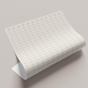 Minimalist 365 Day Calendar | Large Wall Calendar | Open Dated Year Planner | Year at a Glance Wall Planner | Oat