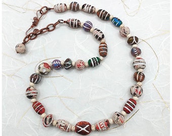 Boho Necklace, Bohemian Necklace, Boho for Women, Multicolor Necklace, Tribal, Rustic, Necklace