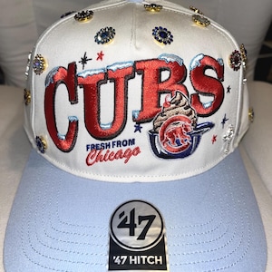 RARE! Custom Chicago Cubs Snapback with Rhinestones