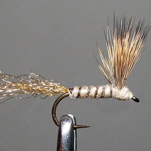 Western March Brown Sparkle Dun one half dozen size 14 trout fishing dry flies