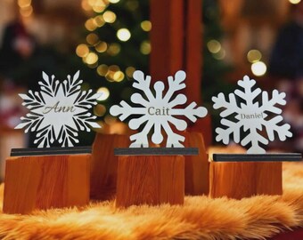 Personalized Snowflake Place Cards