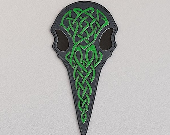 Knotwork Raven Skull Wall Art