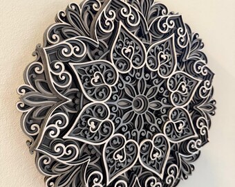 Floral Mandala Wood Wall Art