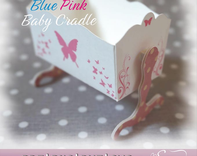 3D Baby Cradle Template: SVG, PDF, PNG Files for Cricut, Exploding Box ...