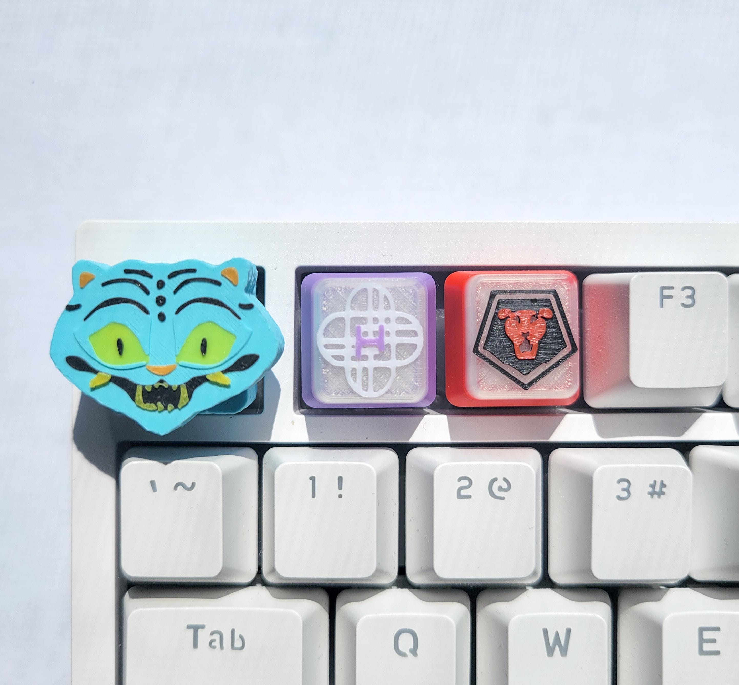 Kpop Demon Hunters; Huntrix, Saja Boys, Derpy Tiger; Keycap for