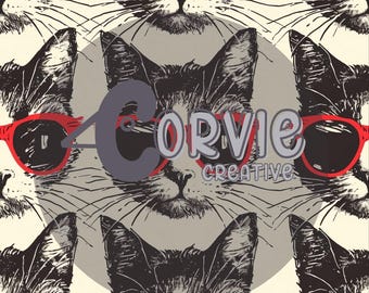 The Cats Meow Seamless Pattern Instant Download
