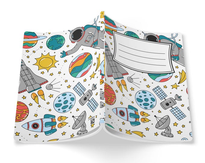 Printable Composition Notebook Covers | DIY Sticker Paper School Supply Personalization