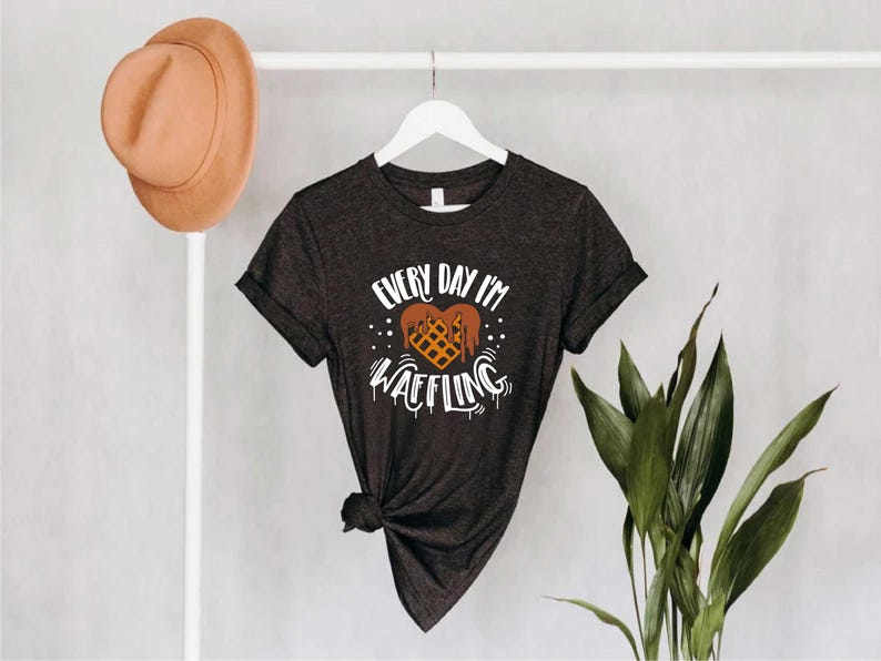 Every Day I'm Waffling Shirt, Waffle Lover Tee, Breakfast Food Tshirt image 4