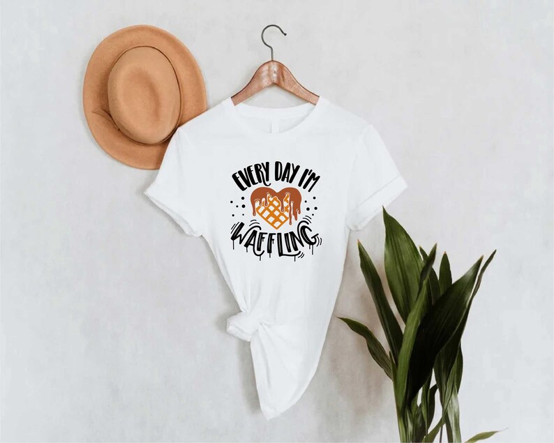 Every Day I'm Waffling Shirt, Waffle Lover Tee, Breakfast Food Tshirt image 10