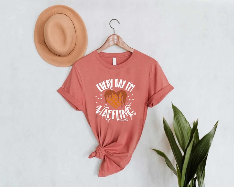 Every Day I'm Waffling Shirt, Waffle Lover Tee, Breakfast Food Tshirt image 8