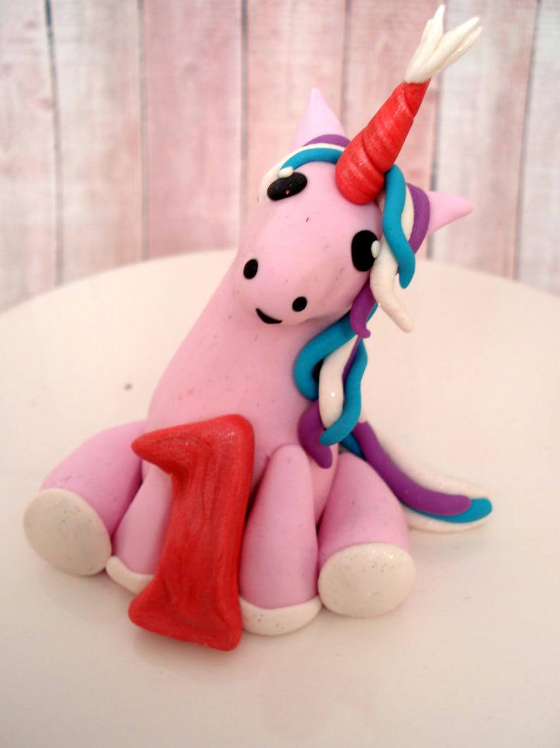 Unicorn Birthday Cake Topper Party Decoration Baby Cake Topper Baby Girls Birthday Party Smash Cake Topper Fantasy Birthday Cake Topper
