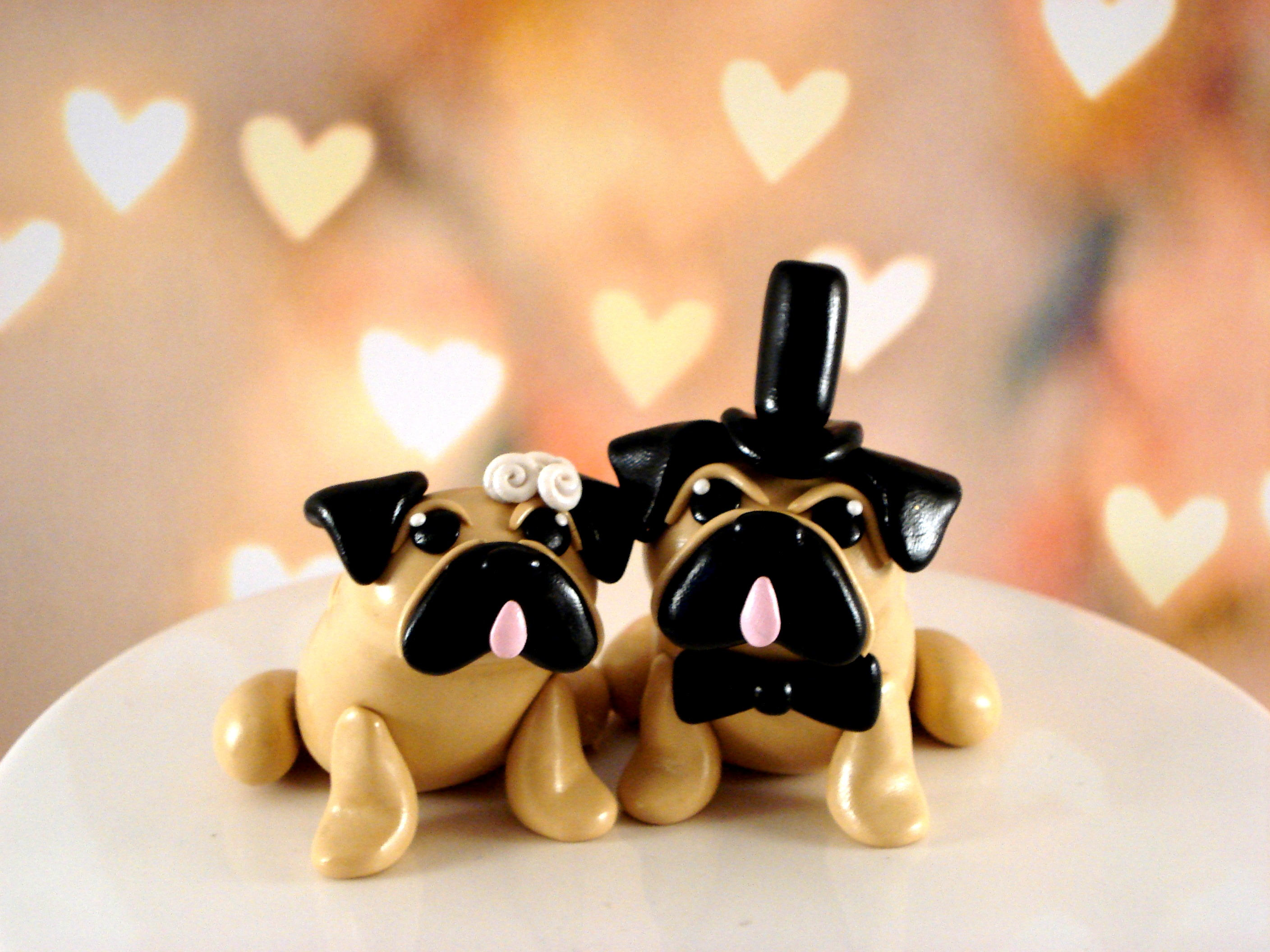 Pug Cake Toppers Wedding Keepsake Cake Decoration Wedding