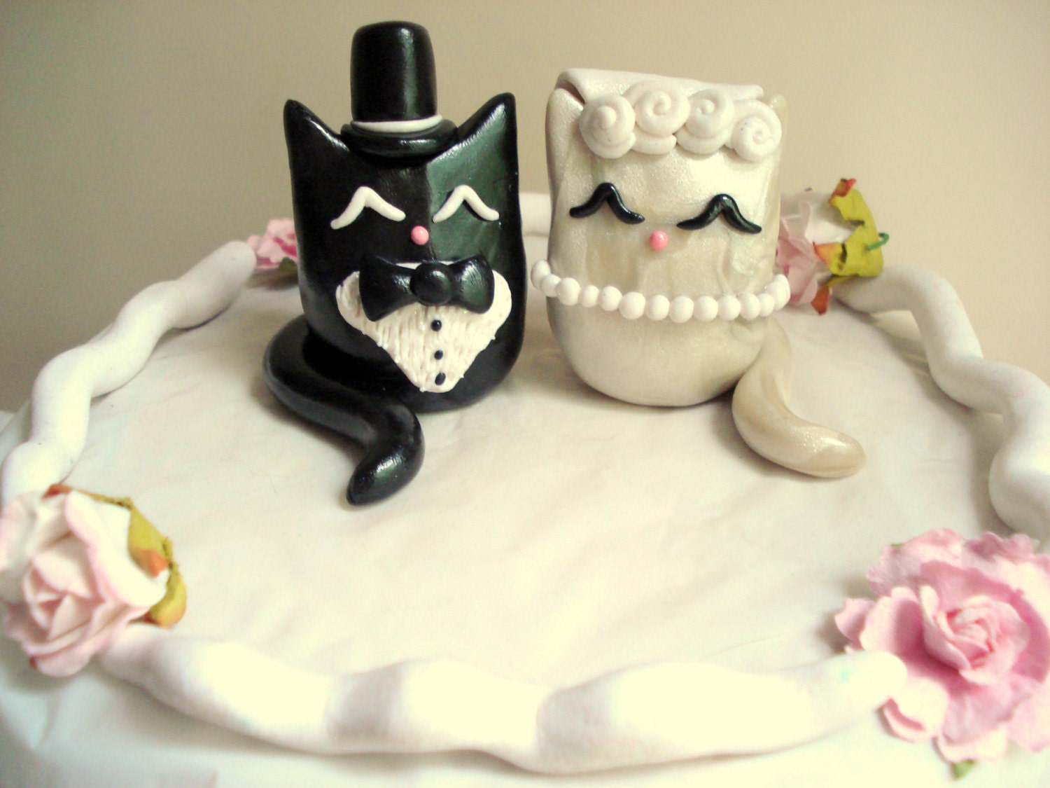 Cat Wedding Cake Topper Polymer Clay Kitty Cake Topper Etsy Cat Wedding Cake Topper Polymer Clay Kitty Cake Topper Etsy