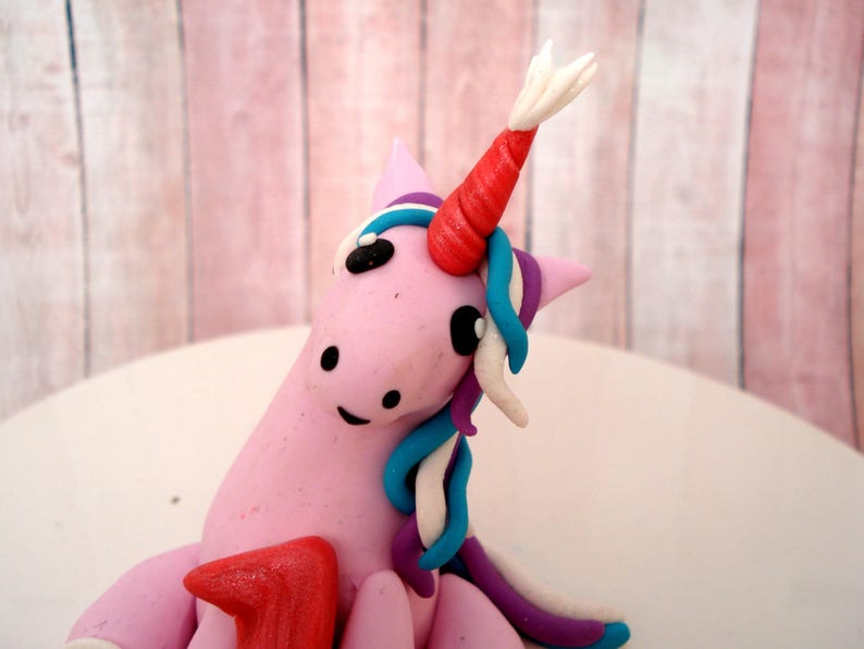 Unicorn Birthday Cake Topper Party Decoration Baby Cake Topper Baby Girls Birthday Party Smash Cake Topper Fantasy Birthday Cake Topper