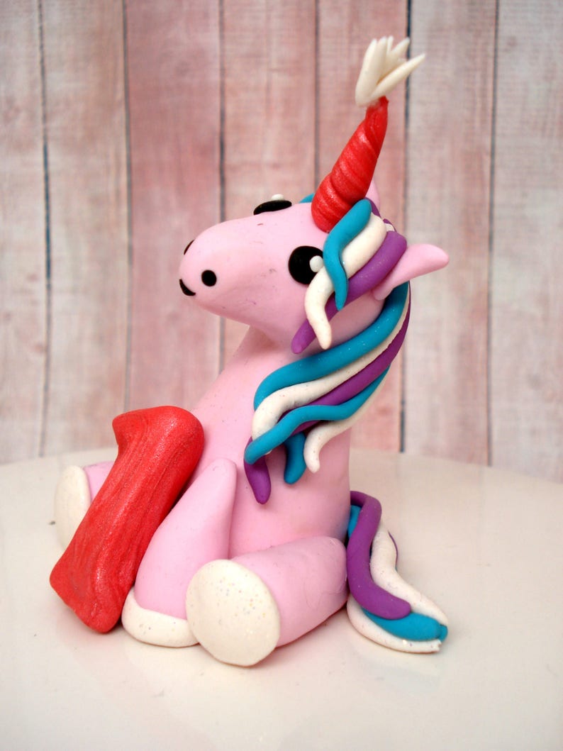 Unicorn Birthday Cake Topper Party Decoration Baby Cake Topper Baby Girls Birthday Party Smash Cake Topper Fantasy Birthday Cake Topper