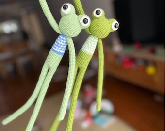 Handmade Crochet Frog Plush – Amigurumi Doll, Frog Lover Gift