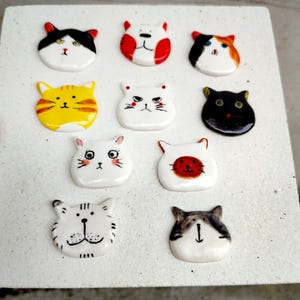 手作り猫冷蔵庫マグネット - かわいい猫マグネット、猫好きへのギフト、猫好きの方へのプレゼント、完璧なギフトアイデア