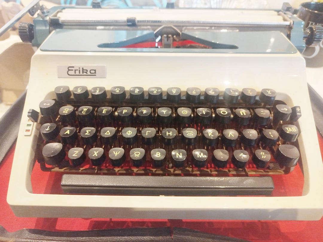Erika Robotron Typewriter – Greek Keyboard – GDR Export C.1962 ...