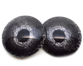 Blue Crow Glass Eyes On Wire Pin Posts for Needle Felting Doll Sculpture Taxidermy Making and Other Crafts 6mm