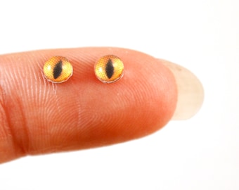 4mm Tiny Gray Human Small Glass Eyes CabochonsJewelry Clay Sculpture Art Doll