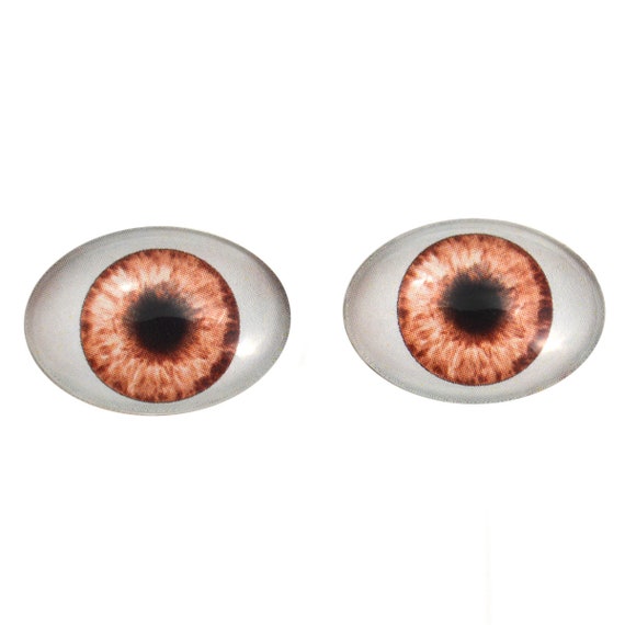 High-Quality Orange Iris/&Black Pupil 18mm Glass BJD Eyes for Reborn Doll