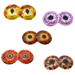 5 Pairs Autumn Inspired Eyes Bundle Glass Eye Cabochons Set of 10 Eyes-Bulk Wholesale Lot-Taxidermy Art Sculptures or Jewelry, glass domes