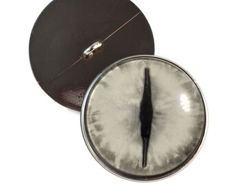 30mm Shark Glass Eyes With Loops - Set Of 2 For Crochet Dolls & Stuffed Animal Crafts