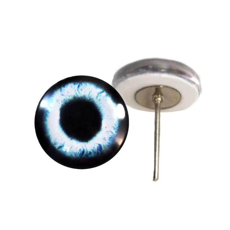 16mm Choose Your Size 6mm 14mm Mysterious Mermaid Glass Eyes On Wire Pin Posts for Felt Doll Making and Other Crafts 8mm 12mm 10mm