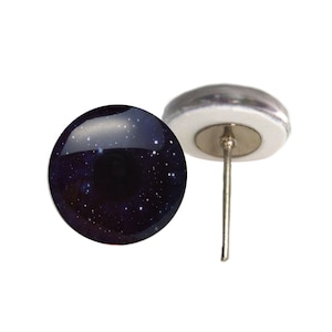 Twinkling Stars Night Sky Dark Glass Eyes On Wire Pin Posts for Needle Felting Doll Making Supplies - Sizes 6mm, 8mm, 10mm, 12mm, 14mm, 16mm