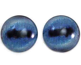 Blue Goat Realistic Animal Glass Eyes 6mm to 40mm Jewelry Cabochon Art Doll Taxidermy Sculptures Polymer Clay Eyeball Flat Domed Sheep Llama