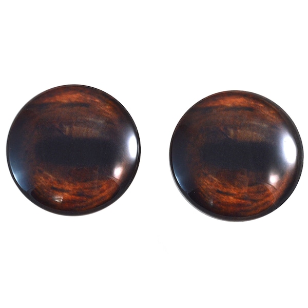 Olhos de vidro marrom para cavalos, de 6 mm a 40 mm, para joias, bonecas artísticas, taxidermia equina, esculturas, argila polimérica, globo ocular plano e arredondado, realista.