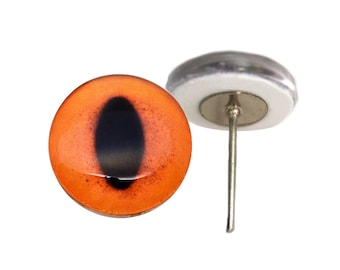 Pair Asian Whip Snake Glass Eyes On Wire Pin Posts Doll Making, Needle Felting