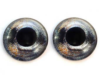 Barbus Realistic Fish Glass Eyes - 6mm to 40mm - Jewelry Making, Art Doll Parts, Taxidermy, Sculptures - Natural Flatback Domed Cabochons