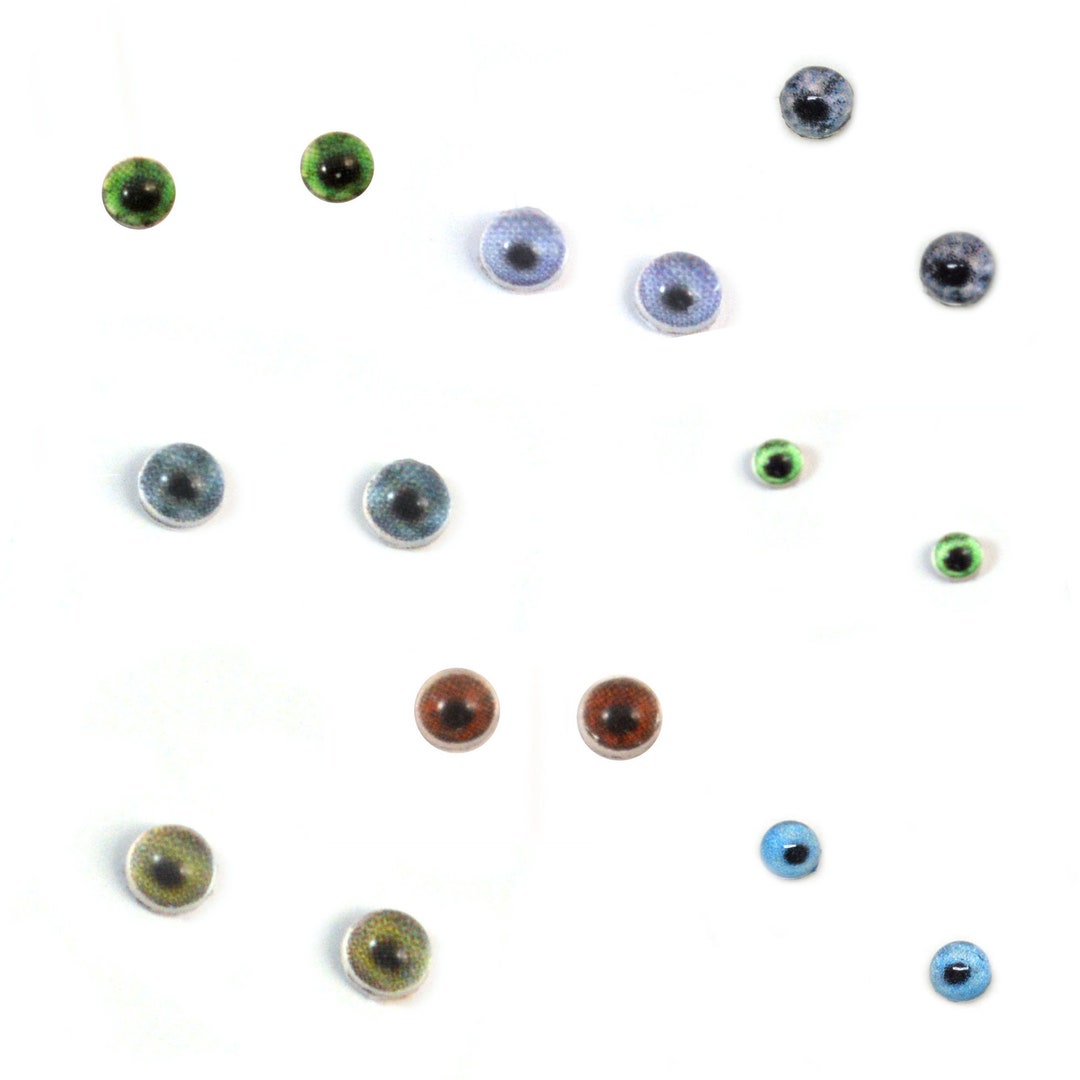 Bulk 4mm Human Glass Eyes 8 Pairs Wholesale Lot Super Tiny Craft Eye
