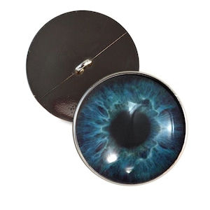 Ojos de botón azul oscuro de 10 mm a 30 mm para coser con bucles, animales de peluche, muñecos de ganchillo, botones para hacer joyas, mal de ojo