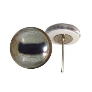Realistic Pale Goat Glass Eyes On Wire Pin Posts for Needle Felting Doll Making Supplies - Choose Your Size 6mm, 8mm, 10mm, 12mm, 14mm, 16mm