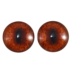 16mm Realistic Red Fox Glass Eyes - Set Of 2 For Taxidermy, Jewelry Making, Doll Crafts & More - View #6
