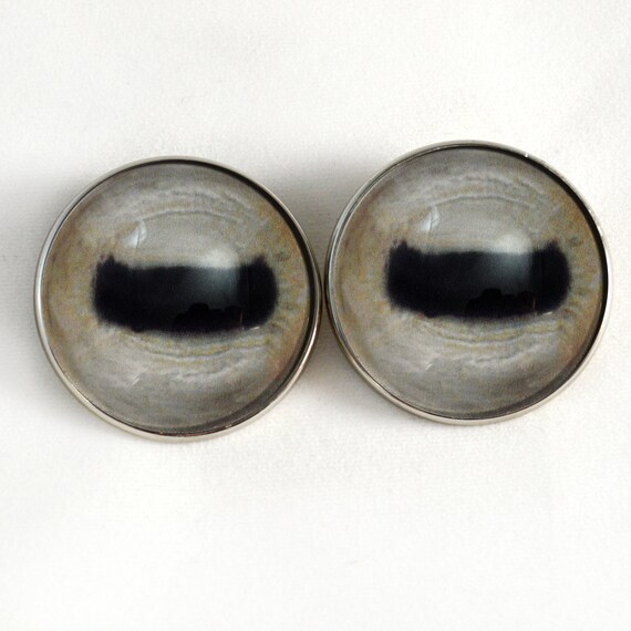 10mm Sew On Pale Yellow Realistic Cat Glass Eyes Shank Buttons with Loops Jewelry Making Art Dolls and More for Staffed Animals Plushie Toys Taxidermy