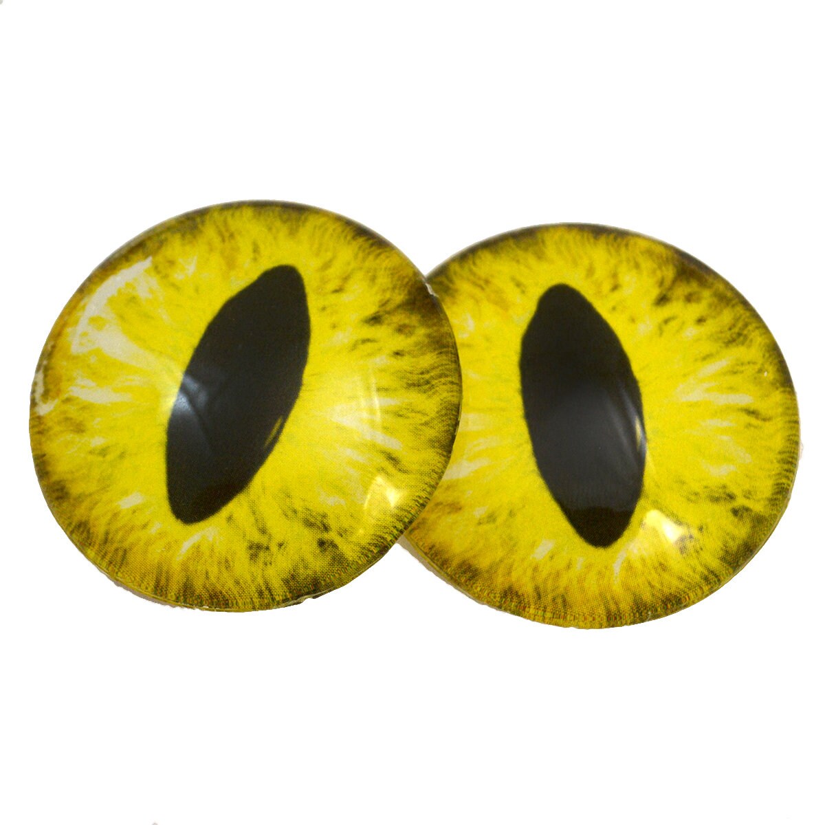 Golden Yellow Dragon Glass Eyes - 30x40mm Fantasy Taxidermy & Doll Making Supplies